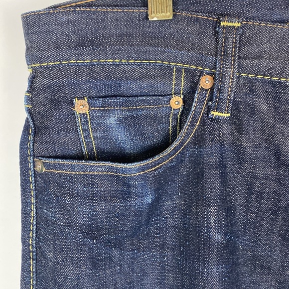 The Strike Gold Jeans Japanese Selvedge Denim Straight Leg Size 34 X 35 - Picture 5 of 15